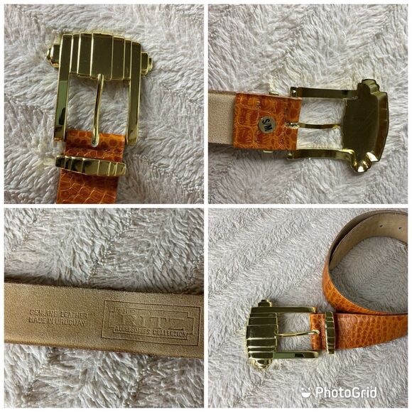 The Ritz Accesories Collection Gold Buckle Women’s Belt Western Retro Small - Picture 7 of 8